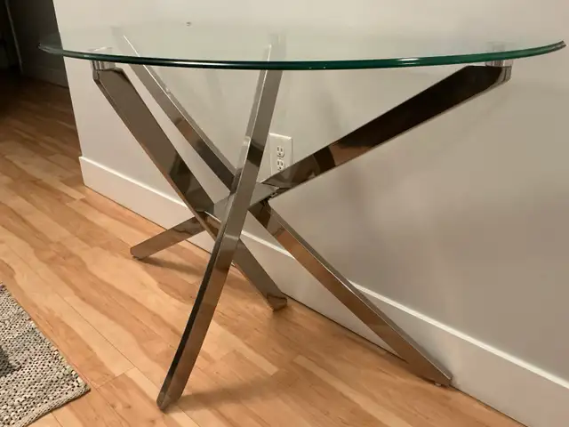 Glass and Chrome accent table in Other Tables in Bedford - Image 6