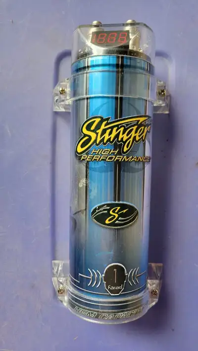 I'm selling a used Stinger High Performance 1 Farad capacitor, designed to stabilize voltage and enh...
