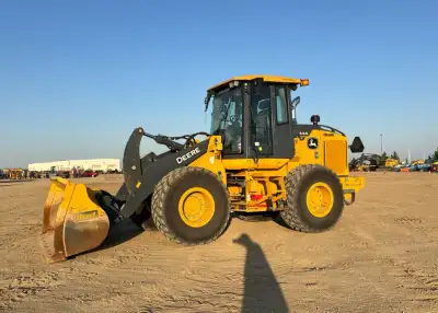 Near new 2023 John Deere -444P loader in mint condition, 124 HP, Auto Shift,Enclosed cab with AC,Rid...