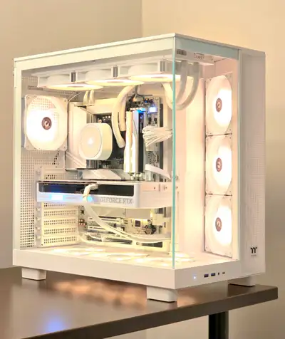 RTX 5080 All White Gaming PC - 9800X3D, X870, DDR5 High End, View more
