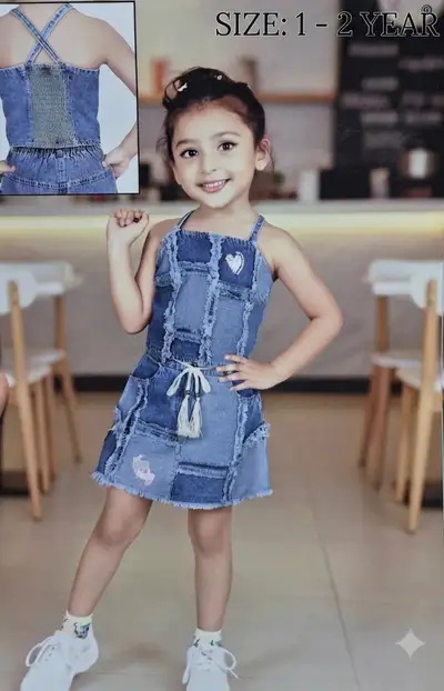 New Girls Denim Dress (1–2 Years), View more