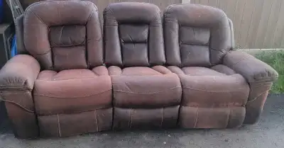 Free leather couch and chair, View more