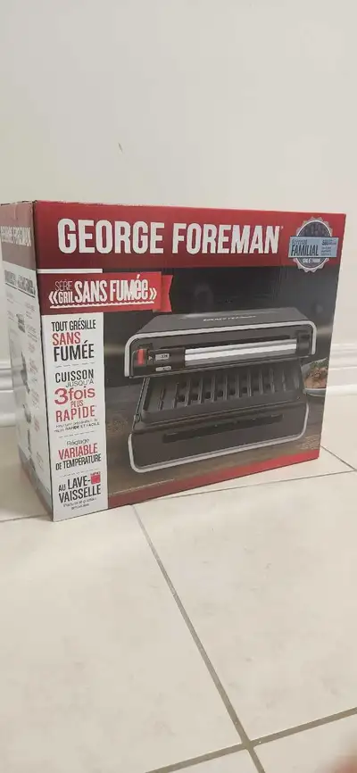 A George Foreman Smokeless grill, View more