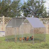 Metal Chicken Coop for 4-6 Chickens, 9.2' x 6.2' x 6.4'