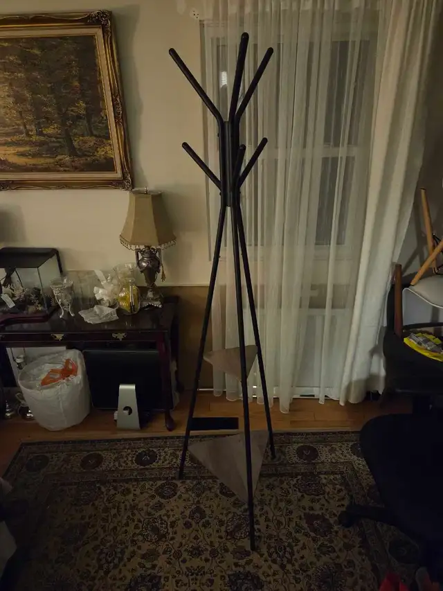 Metal and Wood Coat Rack