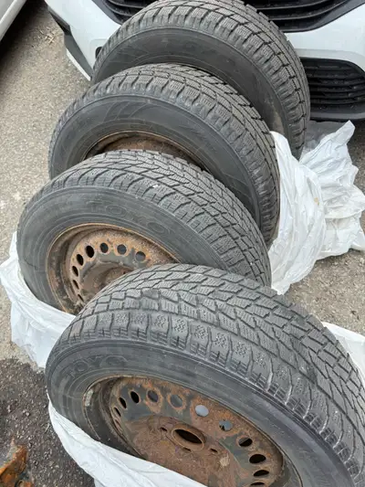 215/60/16 Toyo tires with rims. Came off a 2011 Honda Accord but will fit more models. Used for one...
