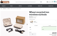 Wheat Husk. Recycled tws wireless earbuds. (5 available)