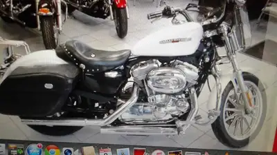 2007 white,Harley Davidson sportster, 883, brand new white walls, heated handle grips, 11,000 origin...