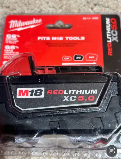 Brand new Milwaukete m18 5ah battery, View more