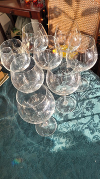 8 Large Red Wine Glasses
