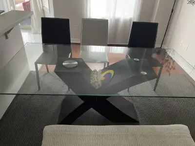 Glass table, View more