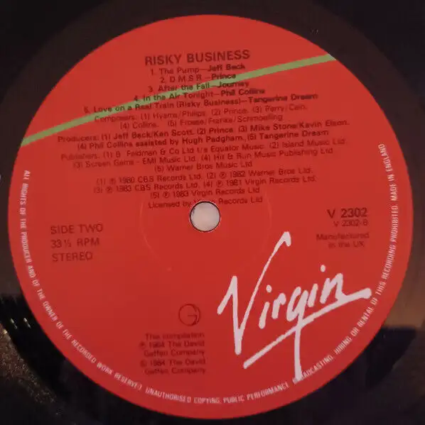 ''Risky Business'' Movie Soundtrack - Original UK 1984 Vinyl LP in Arts & Collectibles in Ottawa - Image 5