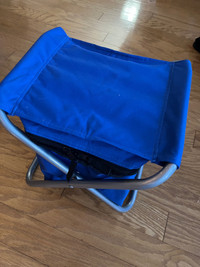 Camp Chair Cooler, 12” high, folds to carry, Folding stool insul