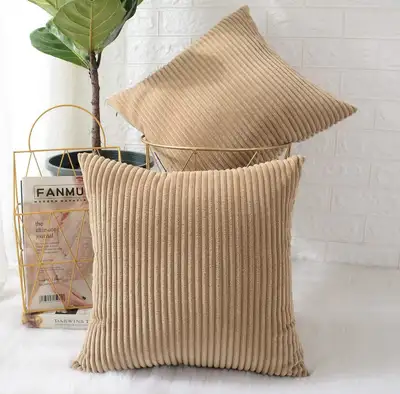 MERNETTE Corduroy Soft Decorative Square Throw Pillow Cover, View more
