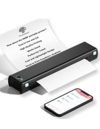 Phomemo Thermal Portable Printer Wireless for Travel, M08F Mobil