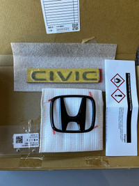 Honda Civic 2022-24 Rear Black Edition Emblems Original Kit