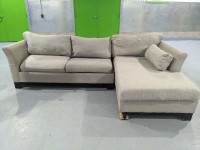 Comfy grey sectional - can deliver 