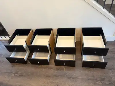 IKEA KALLAX inserts drawers in black $20 each, View more