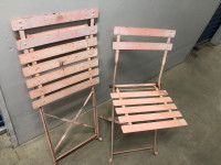 2 folding chairs 