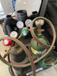 Portable oxy and acetylene tanks
