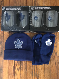 New! Toronto maple leafs collectible drinking glasses toque