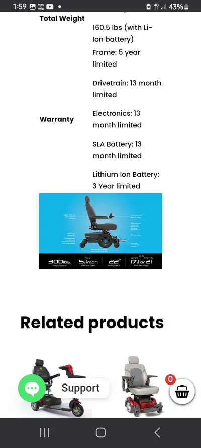 This deluxe pride multi-wheel electric toggle wheelchair will get you wherever you want to go very v...