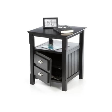Akash Nightstand in Black in Dressers & Wardrobes in St. Catharines