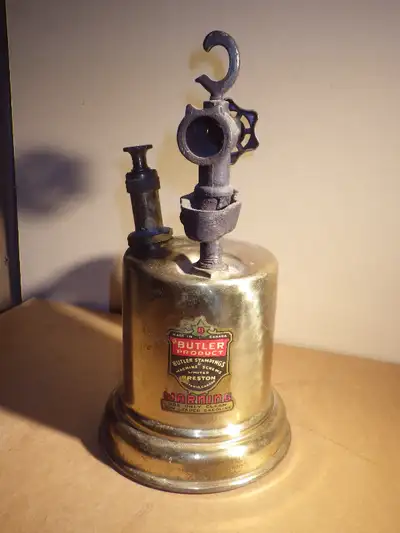 Chalumeau en laiton antique / Antique Brass Blow Torch, View more
