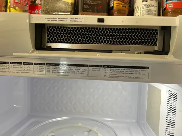 Frigidaire over range microwave513992291769405441