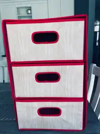 3 drawer fabric storage unit