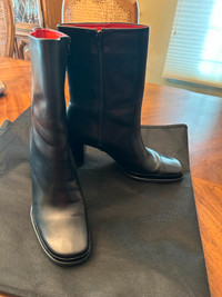 Rockport Mid-Calf Black Leather Upper Boots Size 10 (Like New)