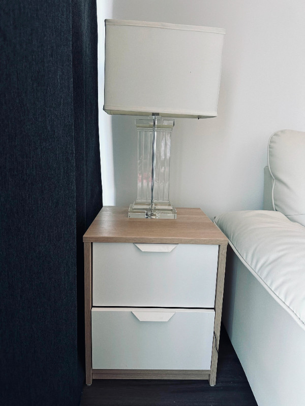 Two-drawer chest and crystal  table lamp in Home Décor & Accents in City of Toronto