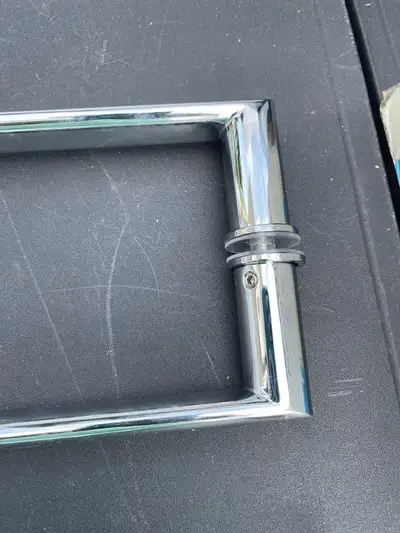 NIB - 18x18 Double Sided Chrome Glass Door Handles, View more