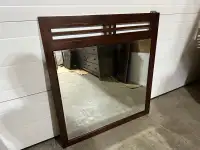 Walnut colored wall mirror…ONLY $50