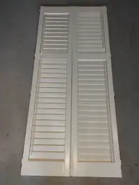 Window shutters- white vinyl