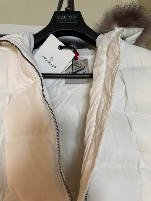 MONCLER Boed Shearling-Trimmed Down Jacket Women ivory colour in Women's - Tops & Outerwear in City of Toronto - Image 3