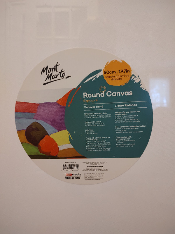 New Round Artist Canvas 19.7 Inches in Hobbies & Crafts in Leamington - Image 2