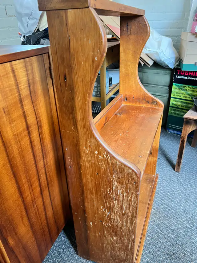 Solid Pine Milk Stand / Rustic Open Shelf – Farmhouse Style in Bookcases & Shelving Units in City of Toronto - Image 4