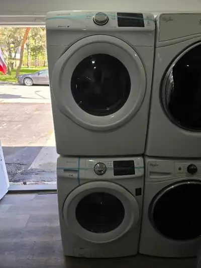 CAMBRIDGE! - Samsung 27" Whitw Frontload Stackable Washer Dryer, View more