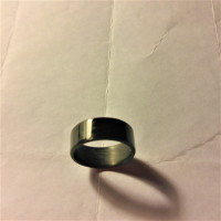 Wedding Ring, Mans, Carbon Fibre,  Black Gloss, NEW Size US 8