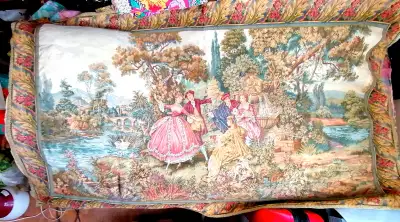 VINTAGE TAPESTRY WALL HANGING MADE IN ITALY 82" BY 45", View more