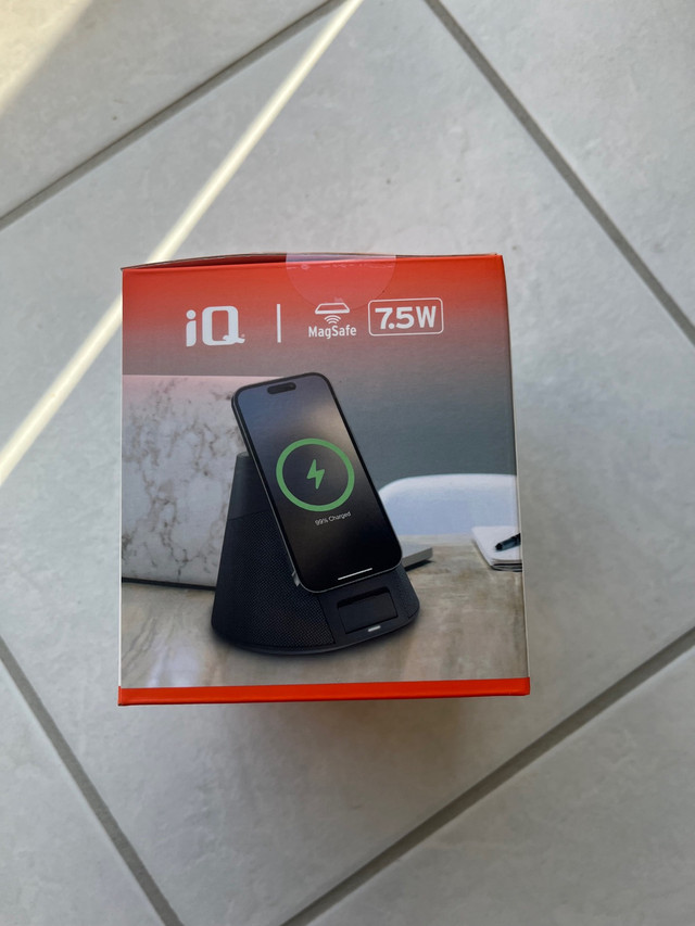 (BNIB) iQ Wave IQWHS1 Home Bluetooth Speaker + Wireless Charger in General Electronics in City of Toronto - Image 4