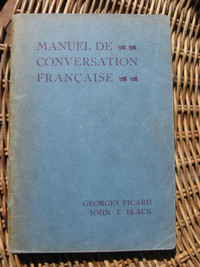 Livre vintage ancien : Manuel conversation française – 1942