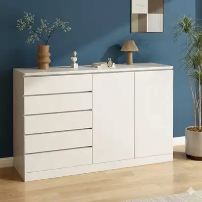 Brand new 140CM Wide White Combo Dresser/Sideboard, View more