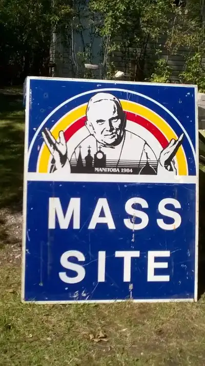Selling a Pope Sign from the 1984 visit to Winnipeg, Manitoba. Makes a nice 40th Anniversary keepsak...