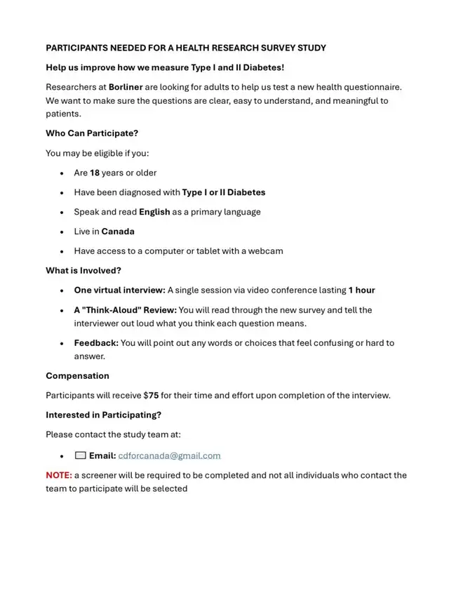 PARTICIPANTS NEEDED FOR A HEALTH RESEARCH SURVEY STUDY