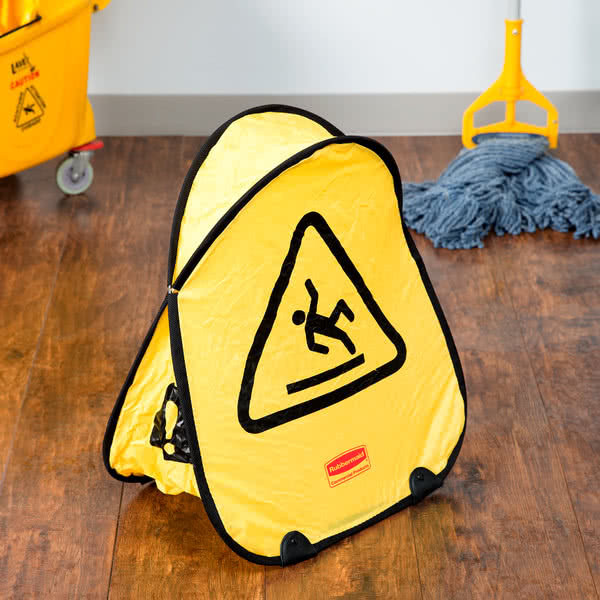 Rubbermaid - Folding Saftey Cone w/Wet Floor Symbol in Industrial Kitchen Supplies in Burnaby/New Westminster - Image 3