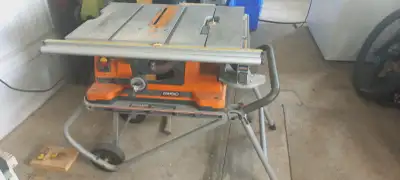 Ridgid table saw with stand