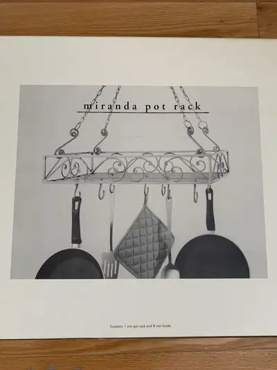 I have a pot rack from Pier 1 Imports. It’s never been used or taken out of the box. Miranda Pot Rac...