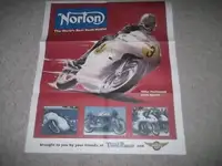 1961  Mike  Hailwood  Norton   Folded  Poster